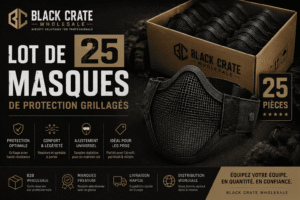 Lot de 25 masques de protection grillagés
